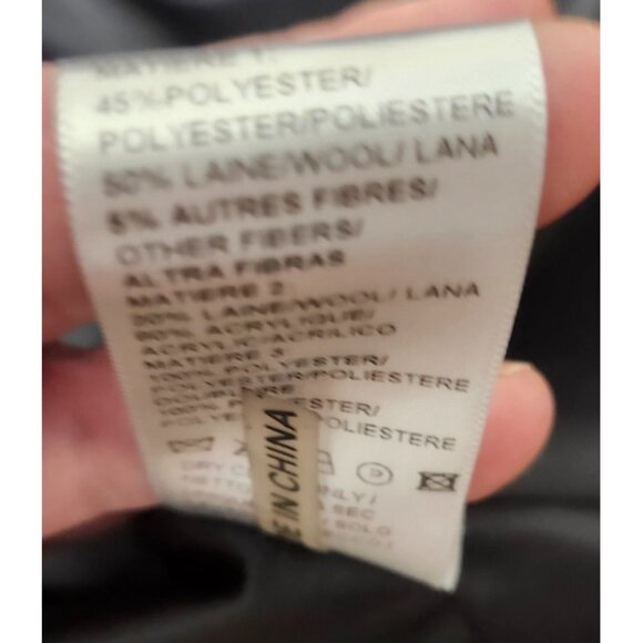 SUNCOO Paris Manteau Edison Coat Jacket T1 Women Black White Tweed Wool Blend - Picture 12 of 16